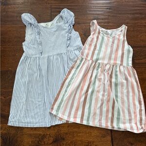 H&M Blue and White Ruffled Sundress